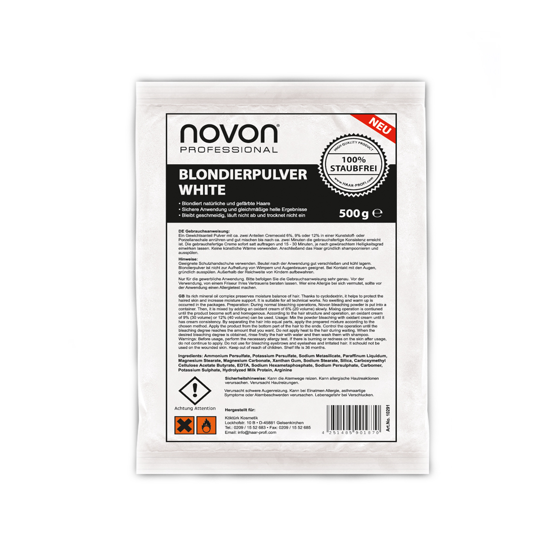 Novon Professional Blondeerpoeder Wit